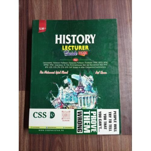 History Lecturer Guide MCQs by Rai M. Iqbal Kharal & Asif Usman ilmi
