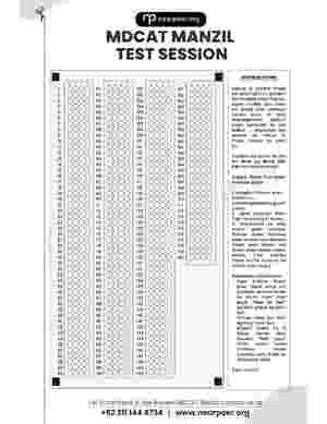 MDCAT Manzil Test Session Book with FREE Mistakes Diary
