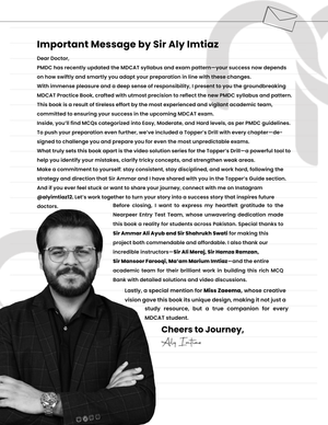 MDCAT Supplement | MCQs Bank of Only New Topics in PMDC 2025 Syllabus