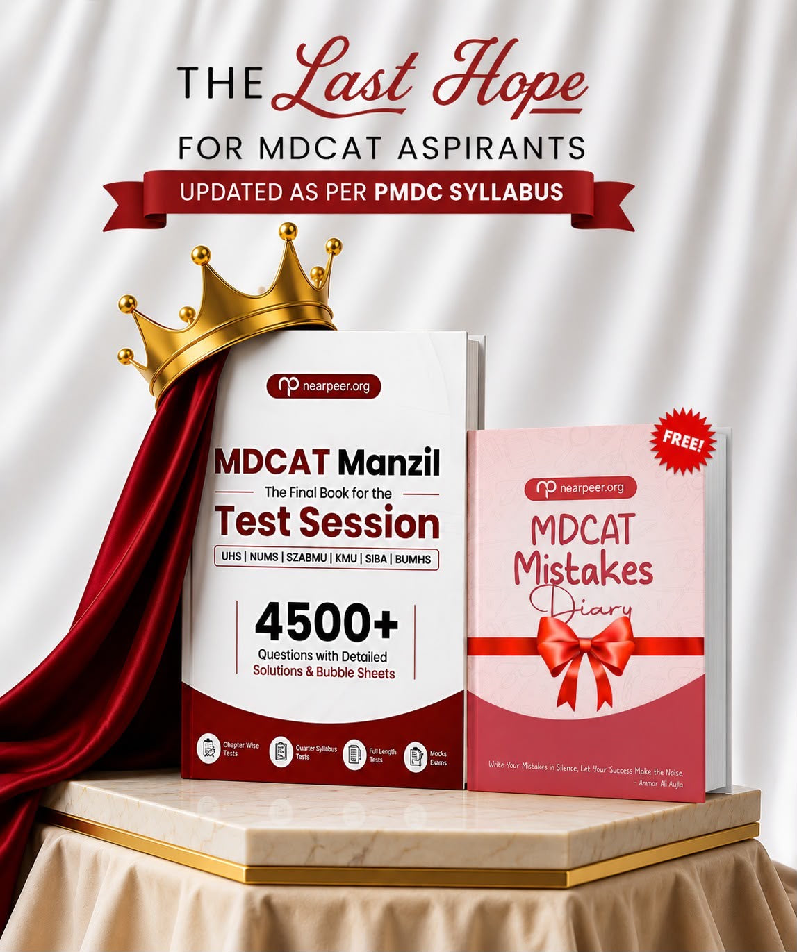 MDCAT Manzil Test Session Book with FREE Mistakes Diary
