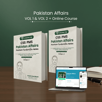 CSS/PMS Pakistan Affairs Topper’s Bundle – Premium Handwritten Notes (Vol 1 + Vol 2) + Complete Online Course