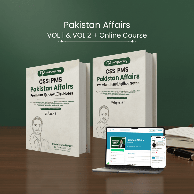 CSS/PMS Pakistan Affairs Topper’s Bundle – Premium Handwritten Notes (Vol 1 + Vol 2) + Complete Online Course