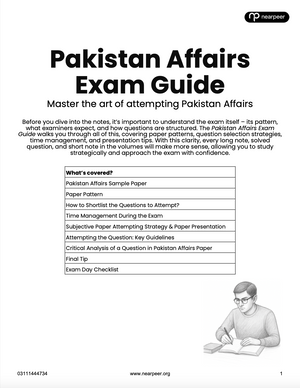 CSS Pakistan Affairs Notes by Sir Awaid Irshad Bhatti + Nearpeer Factbook
