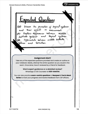 CSS General Science & Ability Premium Handwritten notes by Abrar Ahmad Butt Volume 1