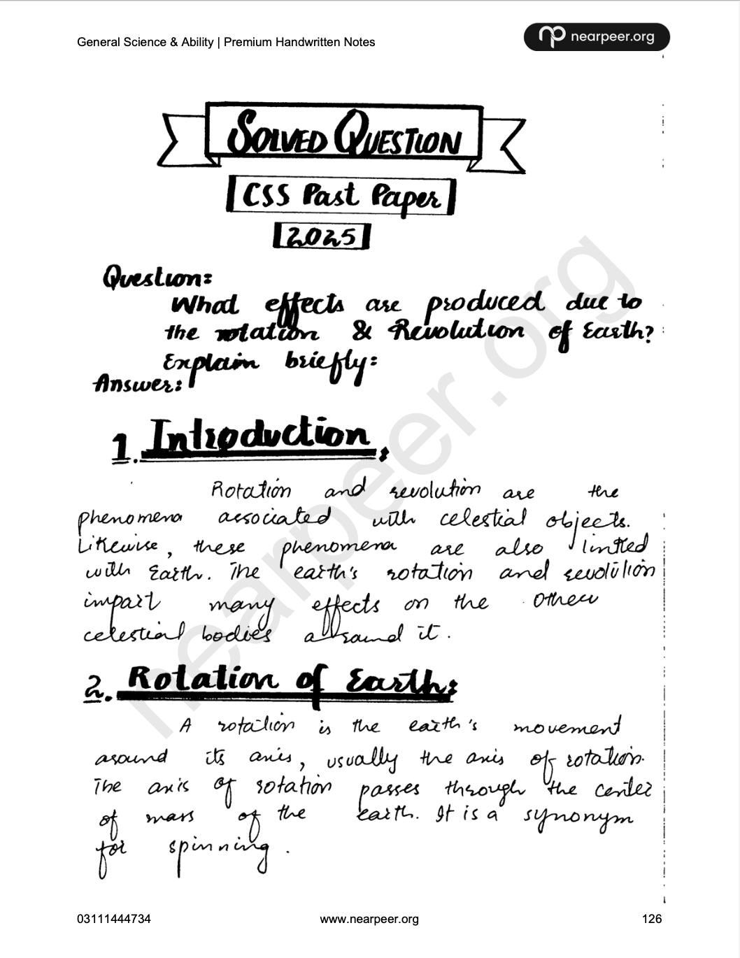 CSS General Science & Ability Premium Handwritten notes by Abrar Ahmad Butt Volume 1