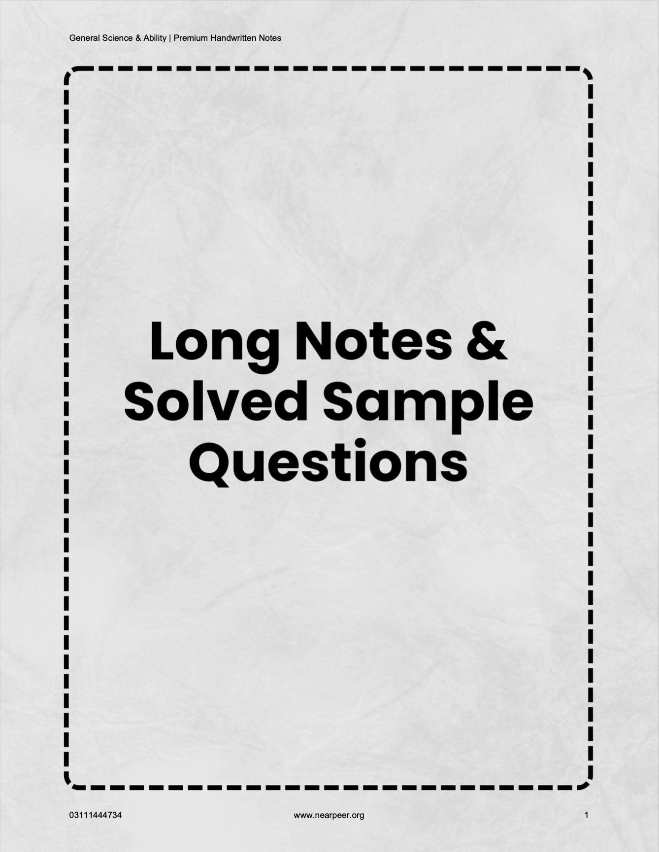 CSS General Science & Ability Premium Handwritten Notes (Vol 1 & Vol 2) by Abrar Ahmad Butt