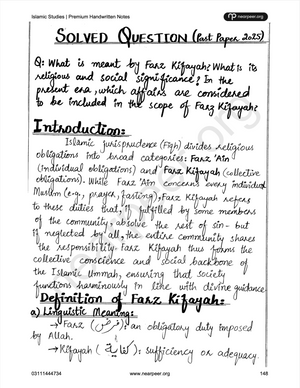 CSS PMS Islamic Studies Premium Handwritten notes by Mohammad Murtaza