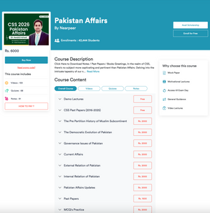 CSS/PMS Pakistan Affairs Topper’s Bundle – Premium Handwritten Notes (Vol 1 + Vol 2) + Complete Online Course