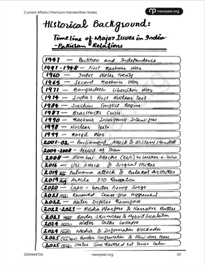 CSS Current Affairs Premium Handwritten Notes by Zohaib Ahmad Anjum - Nearpeer