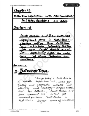 CSS Current Affairs Premium Handwritten Notes by Zohaib Ahmad Anjum - Nearpeer