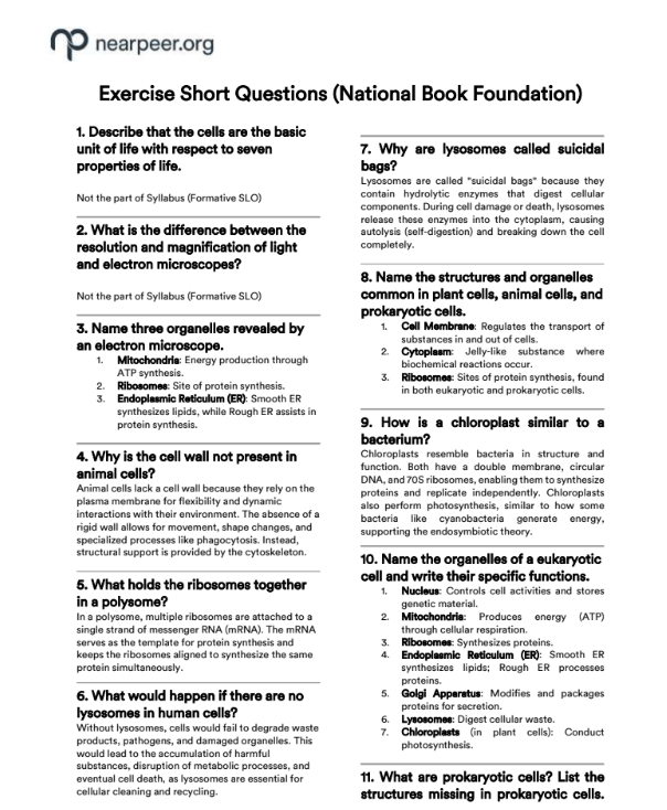 FBISE SLO based Biology Practice Book - Class 11