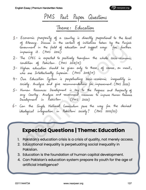 CSS PMS English Essay Premium Handwritten notes by Abrar Ahmad Butt