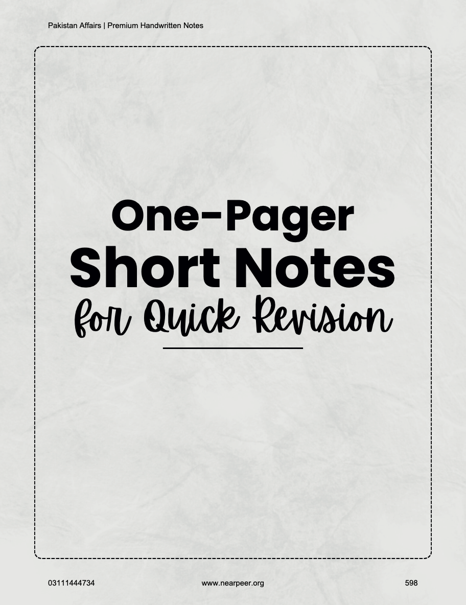 CSS PMS Pakistan Affairs Premium Handwritten notes by Awaid Irshad Bhatti Volume 1 - Nearpeer
