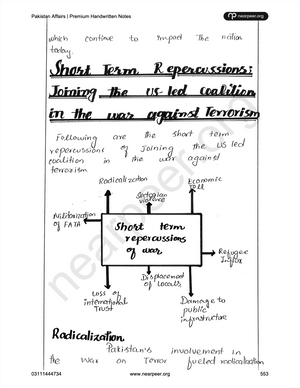 CSS PMS Pakistan Affairs Premium Handwritten notes by Awaid Irshad Bhatti Volume 1 - Nearpeer