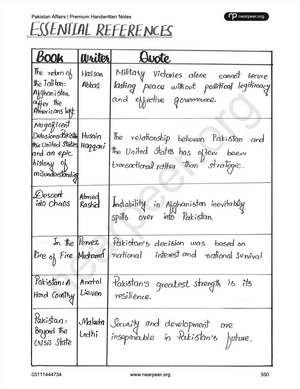 CSS PMS Pakistan Affairs Premium Handwritten notes by Awaid Irshad Bhatti Volume 1 - Nearpeer