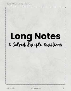 CSS PMS Pakistan Affairs Premium Handwritten Notes by Awaid Irshad Bhatti Volume 2 - Nearpeer