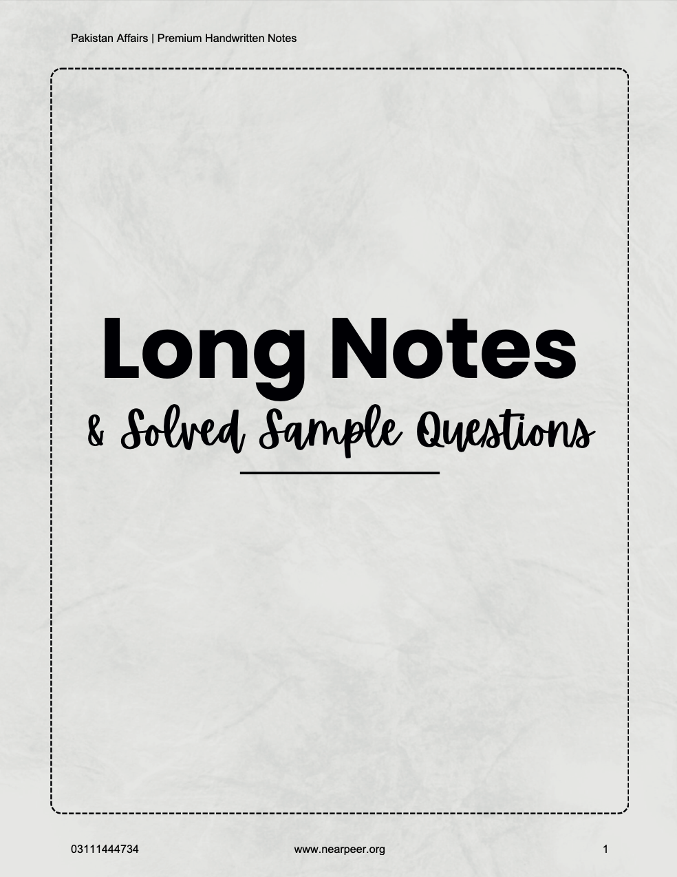 CSS PMS Pakistan Affairs Premium Handwritten Notes by Awaid Irshad Bhatti Volume 2 - Nearpeer