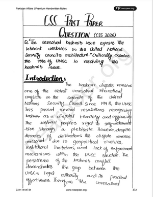 CSS PMS Pakistan Affairs Premium Handwritten Notes by Awaid Irshad Bhatti Volume 2 - Nearpeer