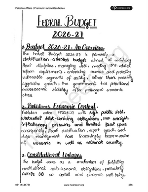 CSS PMS Pakistan Affairs Premium Handwritten Notes by Awaid Irshad Bhatti Volume 2 - Nearpeer