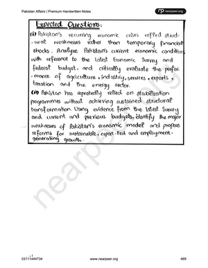 CSS PMS Pakistan Affairs Premium Handwritten Notes by Awaid Irshad Bhatti Volume 2 - Nearpeer