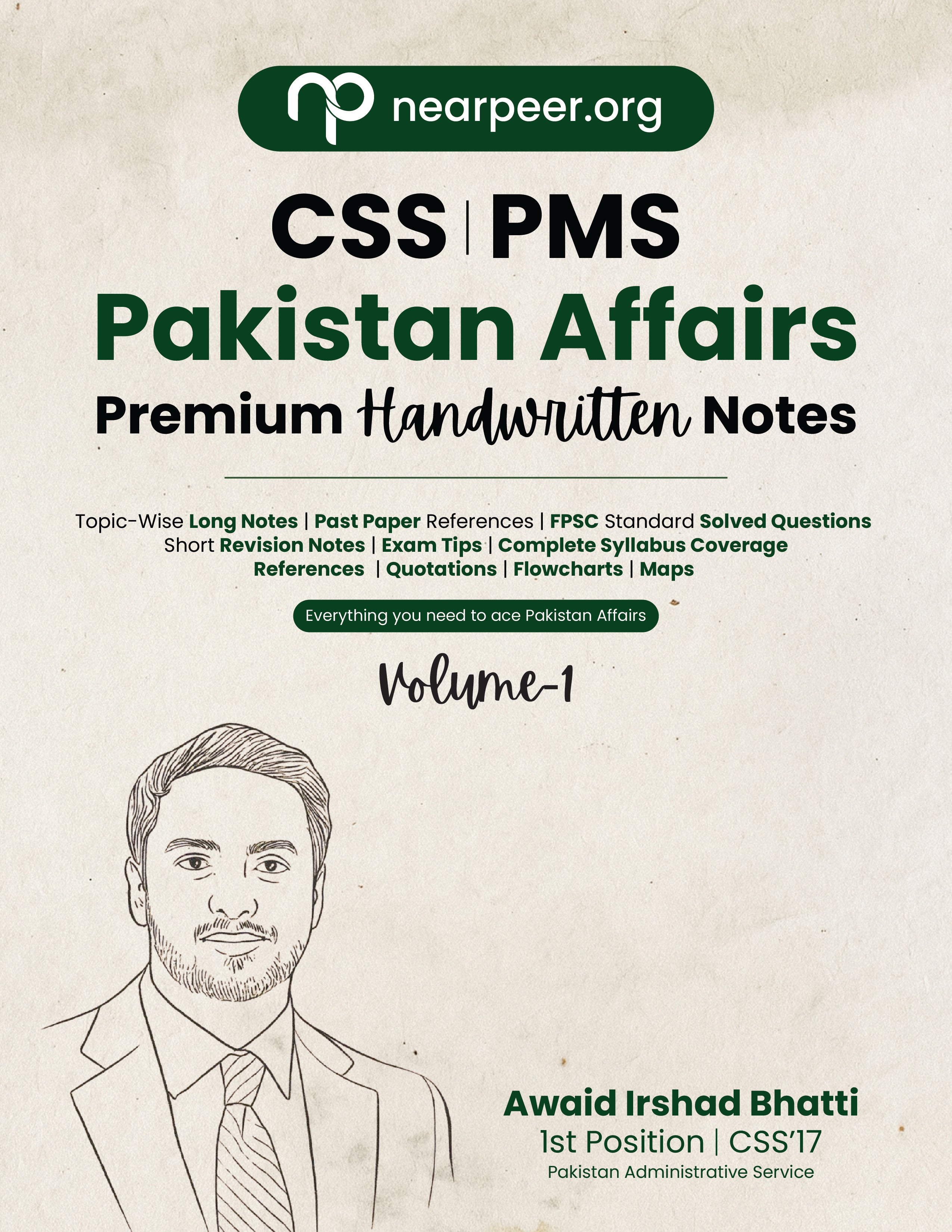 CSS Compulsory Subjects Premium Handwritten Notes Bundle - Pak Affairs V1 & V2, GSA V1 & V2, Islamic Studies, and Current Affairs