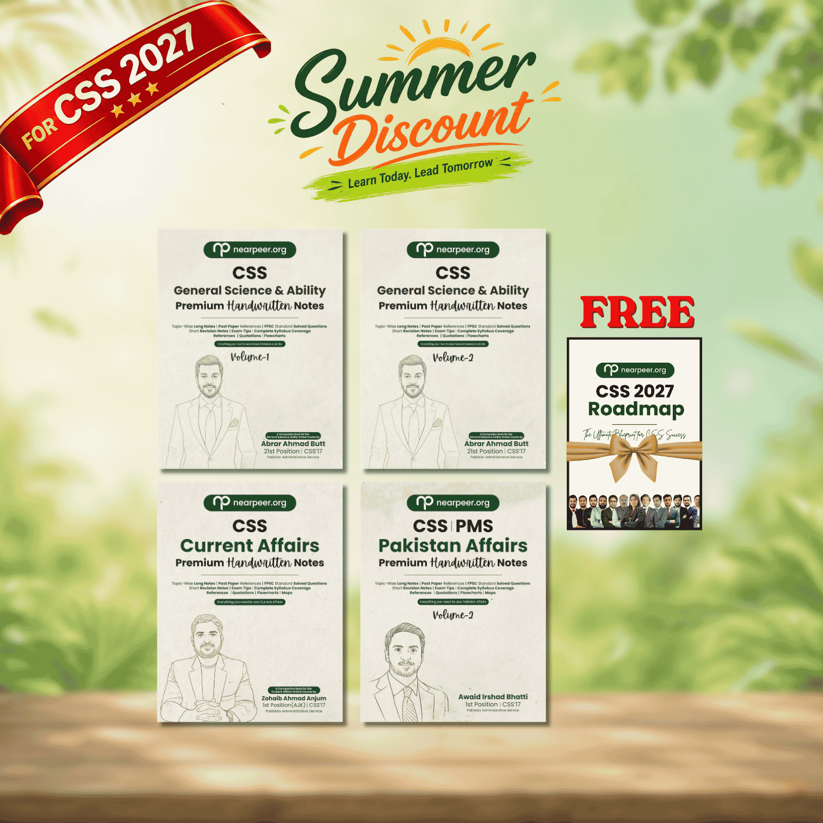 CSS 2027 Compulsory Subjects Premium Handwritten Notes Bundle - Pak Affairs V2, GSA V1 & V2, Current Affairs + FREE Roadmap