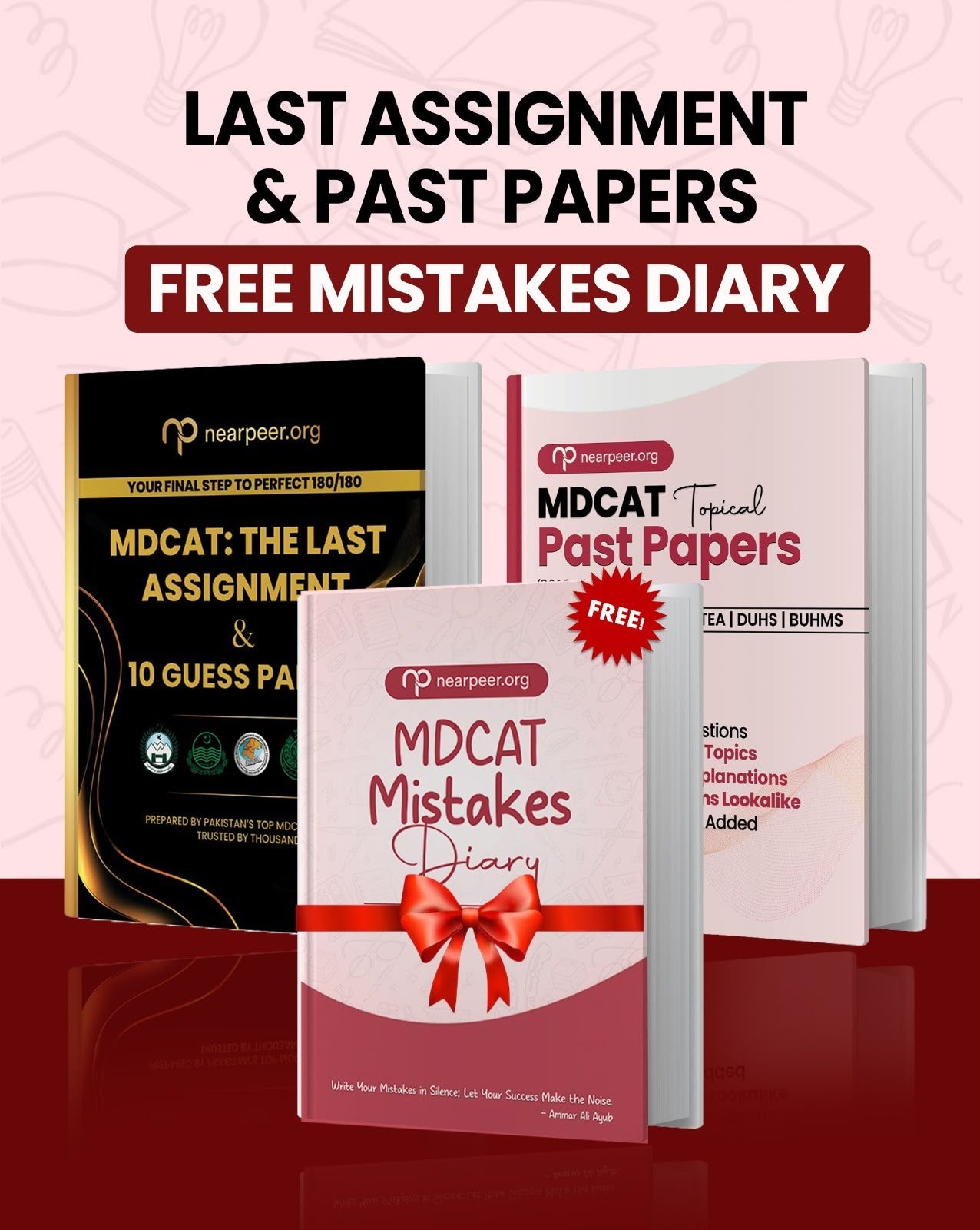 MDCAT Guess Papers + MDCAT Past Papers Bundle With FREE Mistakes Diary
