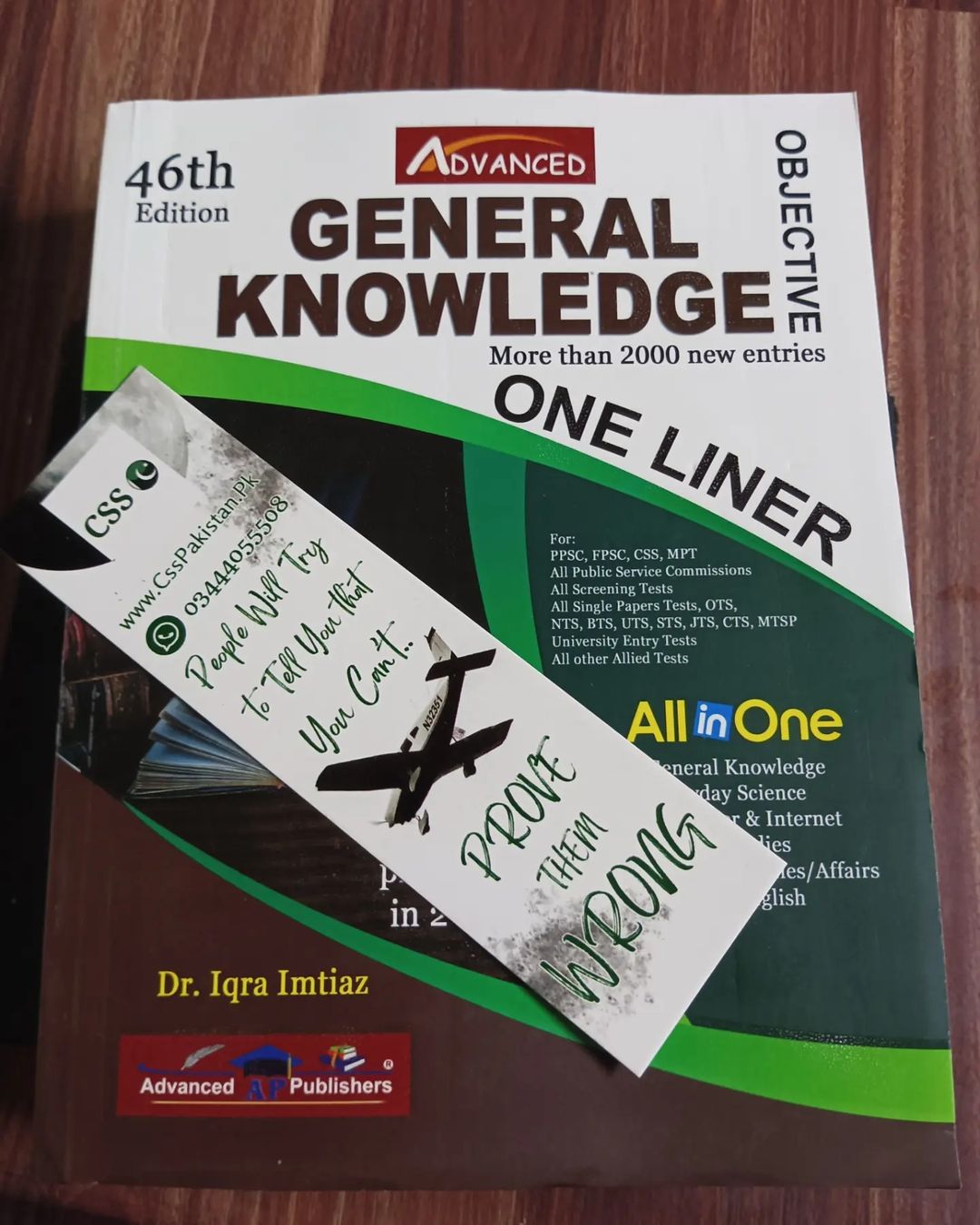 General Knowledge GK Objective One Liner by Dr. Iqra Imtiaz Advanced Publishers