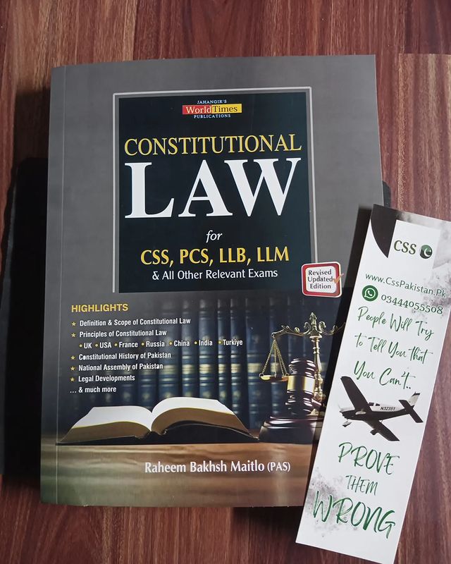 Constitutional Law by Raheem Bakhsh Maitlo JWT
