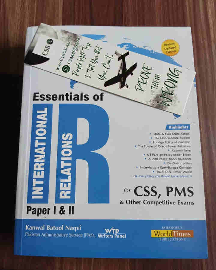 Essentials of International Relations IR Paper 1 and 2 by Kanwal Batool Naqvi JWT