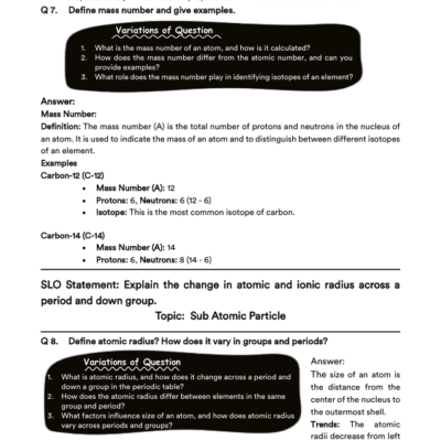 FBISE SLO based Chemistry Practice Book - Image 6