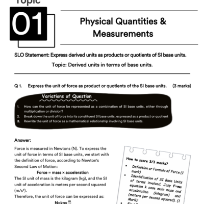 FBISE SLO based Physics Practice Book - Image 2